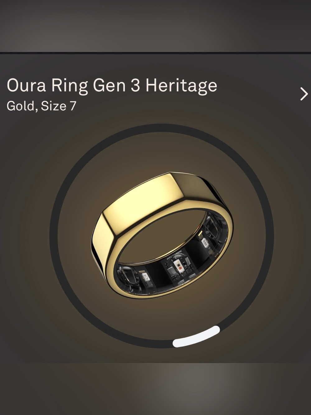 Oura Ring Gen 3 Heritage Smart Ring - Gold